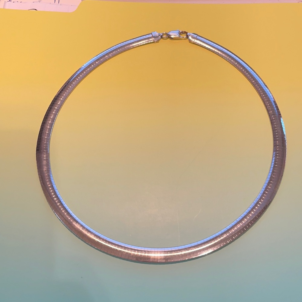 Sterling Silver 18” Omega chain. Made in Italy.